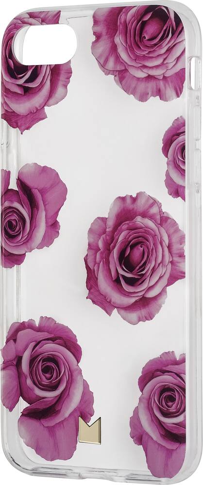 clear protective case for apple iphone 8 - clear with pink roses