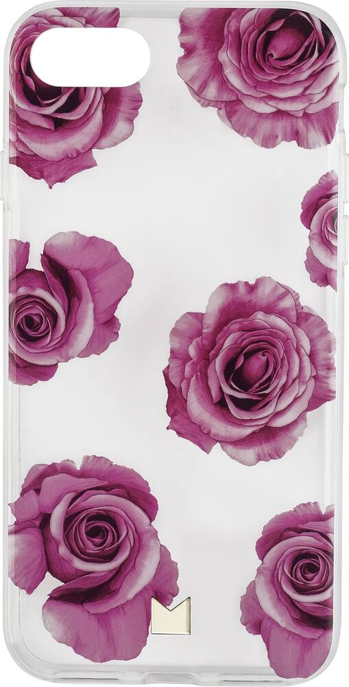 clear protective case for apple iphone 8 - clear with pink roses