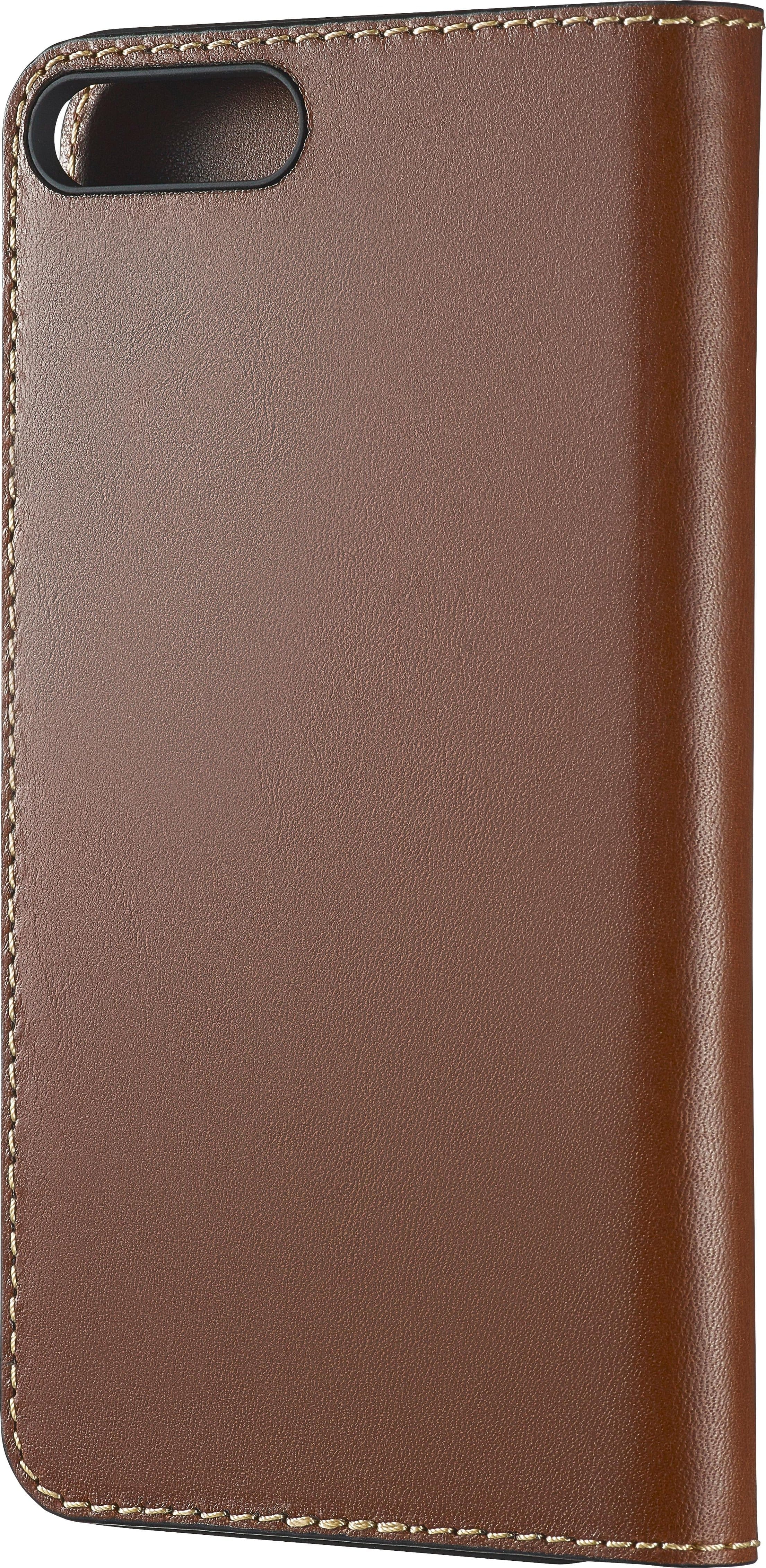 Front. Platinum™ - Genuine American Leather Folio Case for Apple® iPhone® 7 Plus and 8 Plus - Bourbon.