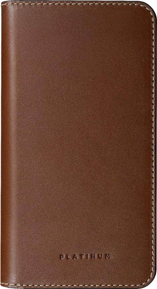 genuine american leather folio case for apple iphone 7 plus and 8 plus - bourbon