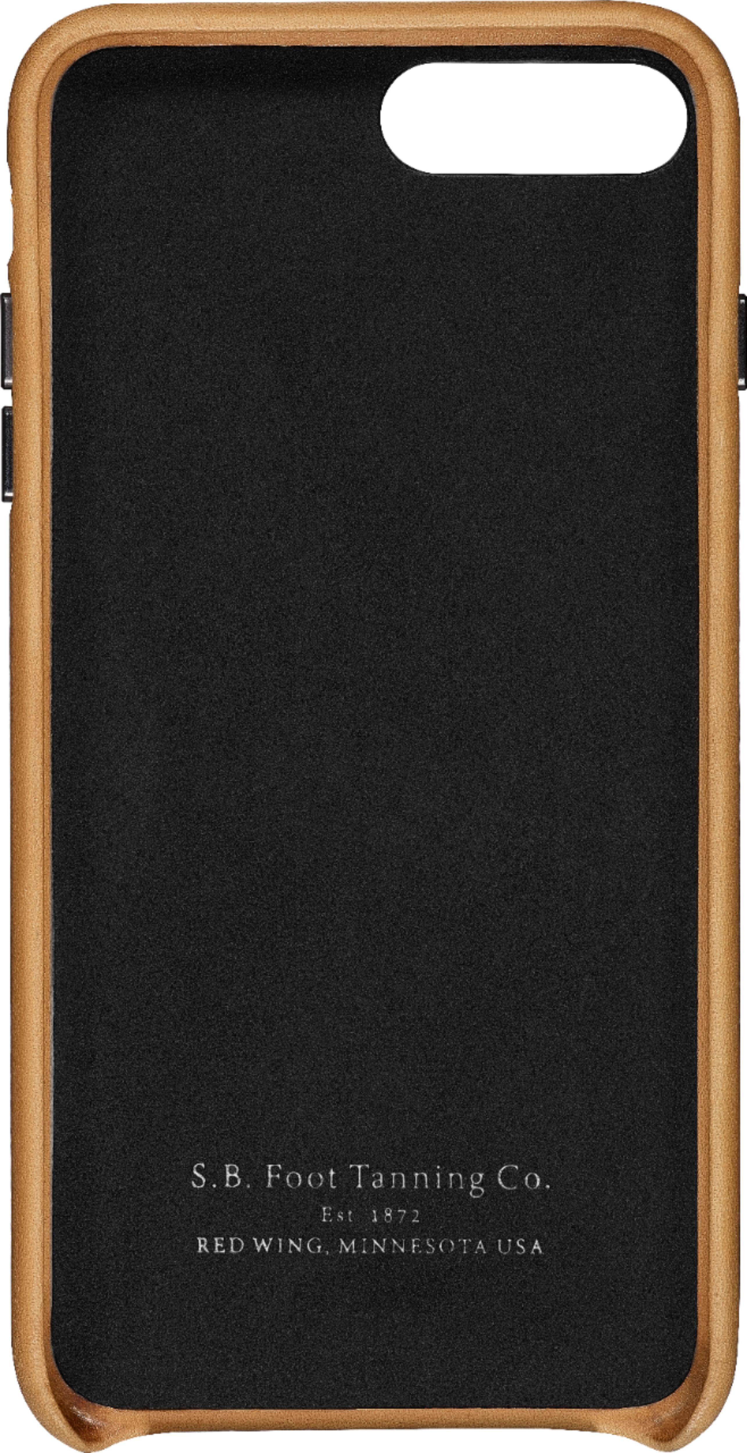 Alt View 3. Platinum™ - Genuine American Leather Wallet Case for Apple® iPhone® 8 Plus - Old Saddle.