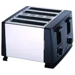 Brentwood - Toaster - Black, Brushed Stainless Steel