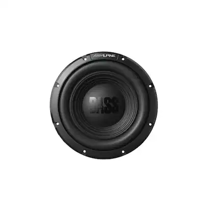 Front. Alpine - 12" Single-Voice-Coil 4-Ohm Subwoofer - Black.