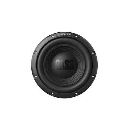 Front. Alpine - 10" Single-Voice-Coil 4-Ohm Subwoofer - Black.