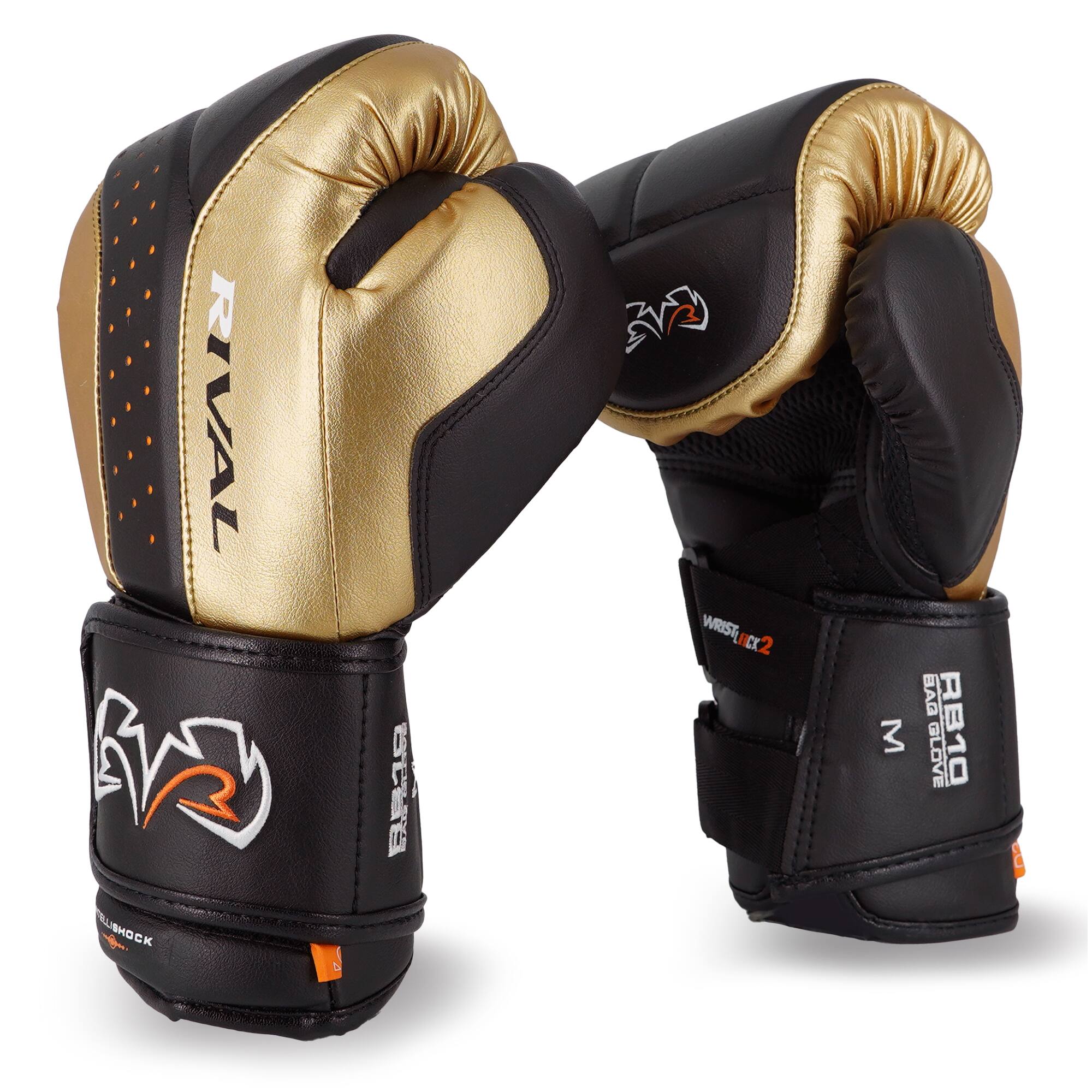 RIVAL Boxing RB10 Intelli Shock Hook and Loop Bag Gloves Large