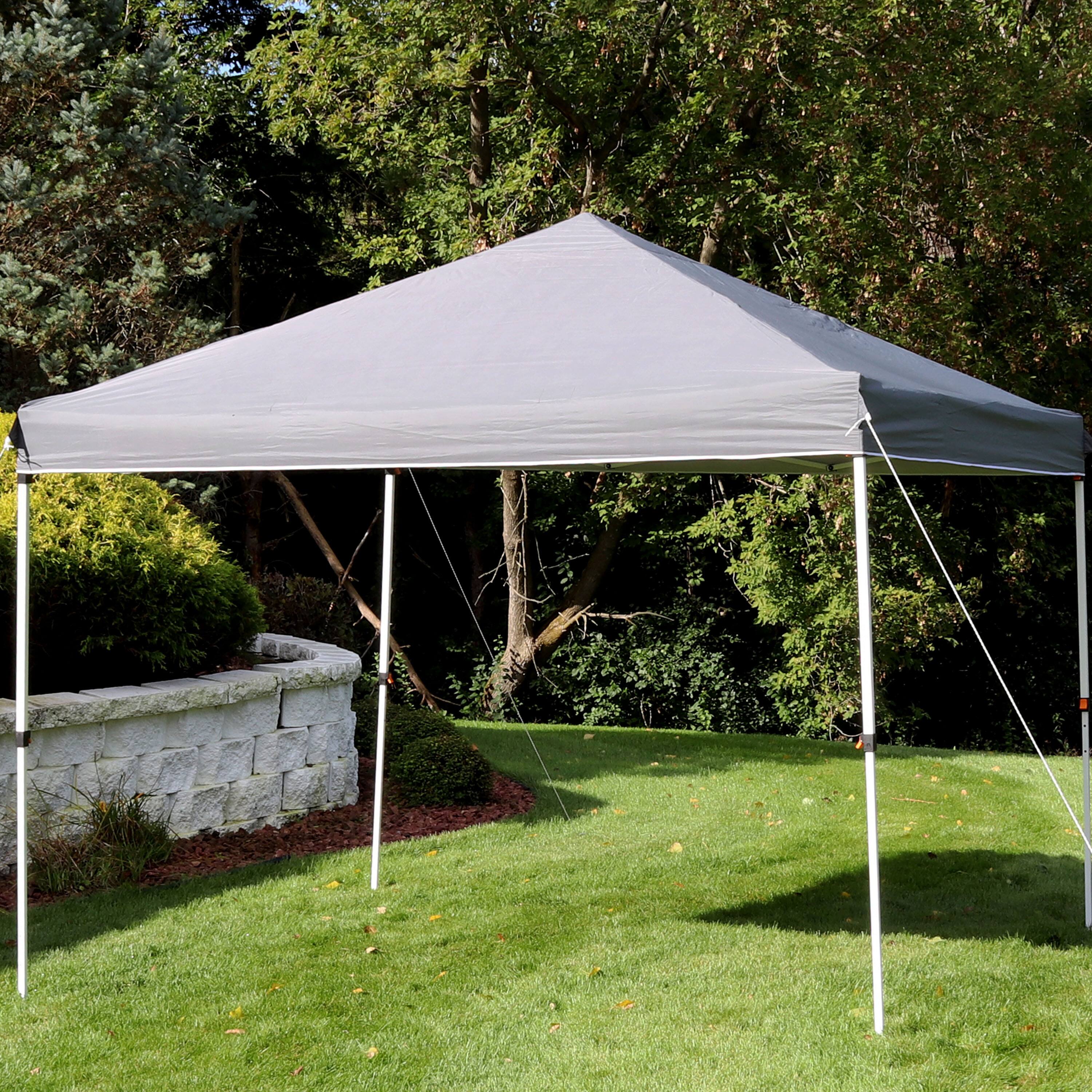 Alt View 5. Sunnydaze - 10x10 ft Oxford Fabric Replacement Pop-Up Canopy Shade Top - Gray.