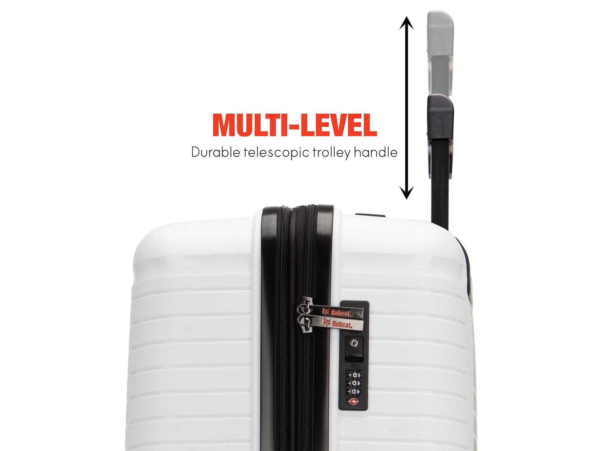 MULTI-LEVEL Durable telescopic trolley handle & Bobcat Bobcat. 0 00 0 1D D