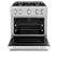 Alt View 1. ZLINE - 30" Classic Gas Range w/ 4 Burner Cooktop & Convection Oven w/ White Matte Door (CGR-WM-30) - White.
