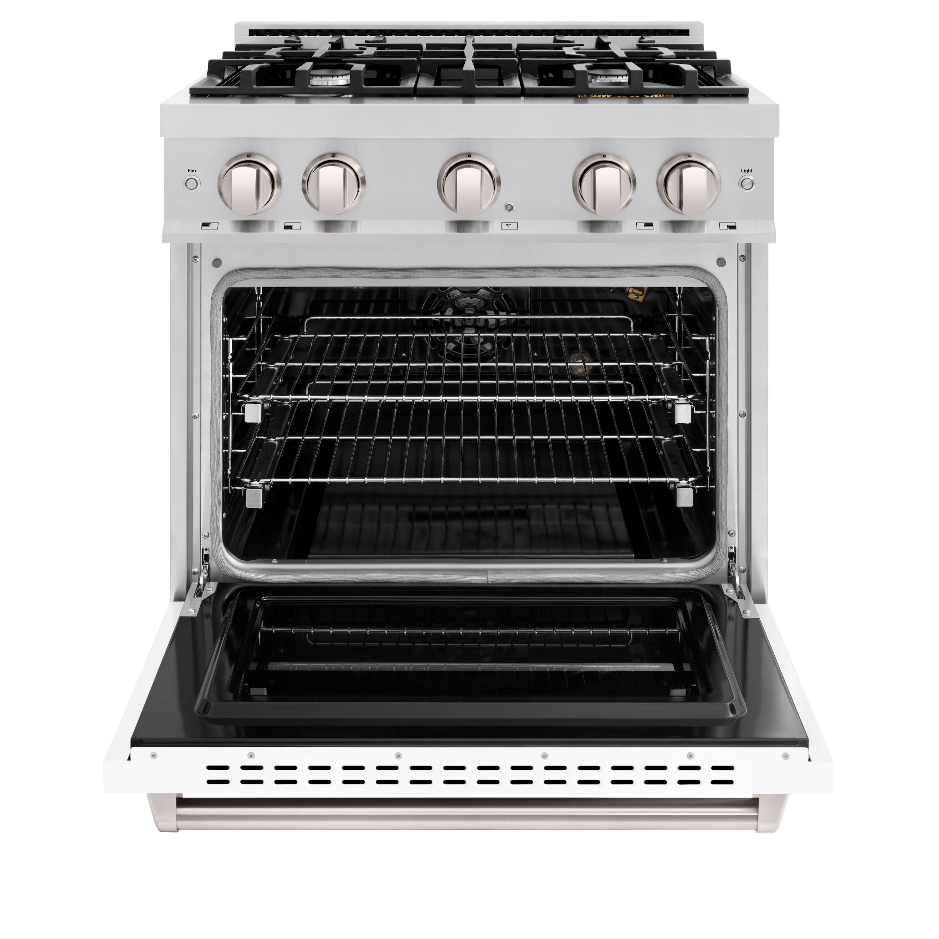 Alt View 1. ZLINE - 30" Classic Gas Range with 4 Burner Cooktop and Convection Oven (CGR-WM-30) - Black.