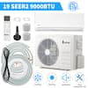 19 SEER2 9000BTU
C ETD US LISTED
Cooling
Heating
Noiseless
Free installation kit