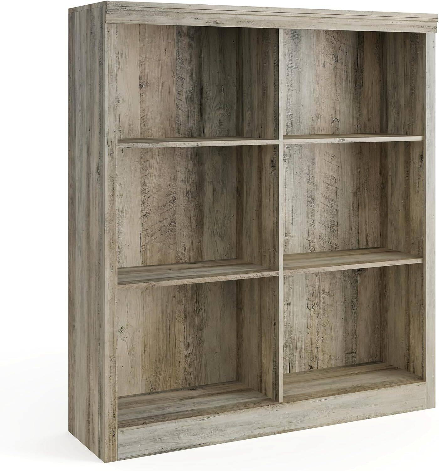 Angle. GARVEE - 6 Cube Storage Organizer, 3 Tiers Display Shelf, Cubby Bookshelf, Modern Bookcase - Ivory White.