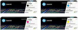 HP - 210X High-Yield Toner Cartridge 4-Pack (Black, Cyan, Magenta, Yellow) | Compatible Color LaserJet Pro 4201 & MFP 4301