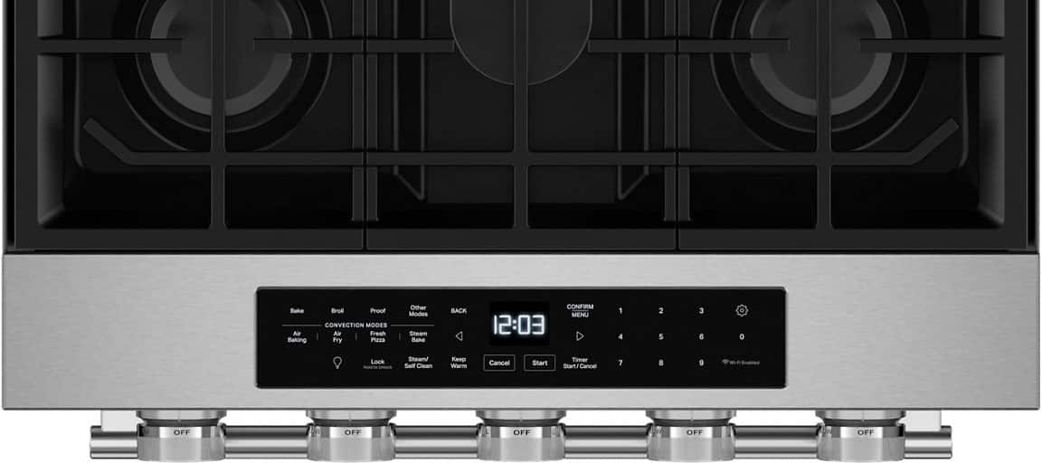 Bake
Broil
Proof
Other Modes
Steam
BACK
CONFIRM
MENU
12:03
1 2 3 4 5 6 0
Lock
Steam/Self Clean
Keep Warm
Cancel
Start Timer
Start/Cool
OFF OFF OFF OFF OFF