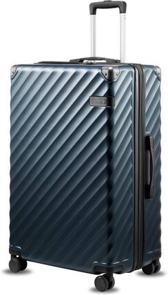 Front. LUGGEX - LUGGEX 28 Inch Luggage with Spinner Wheels, Expandable Hardside Large Checked Suitcase - KVC - Navy.