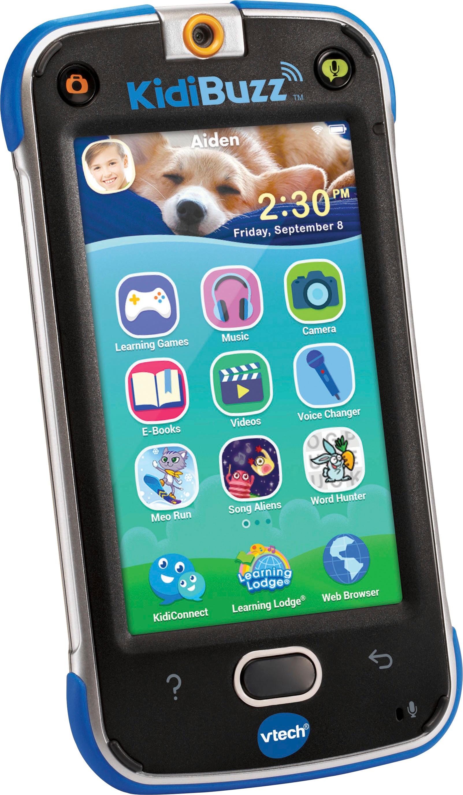 80-169500 Box Damage VTech KidiBuzz Smart Device Phone for Kids 1695 Black Blue 