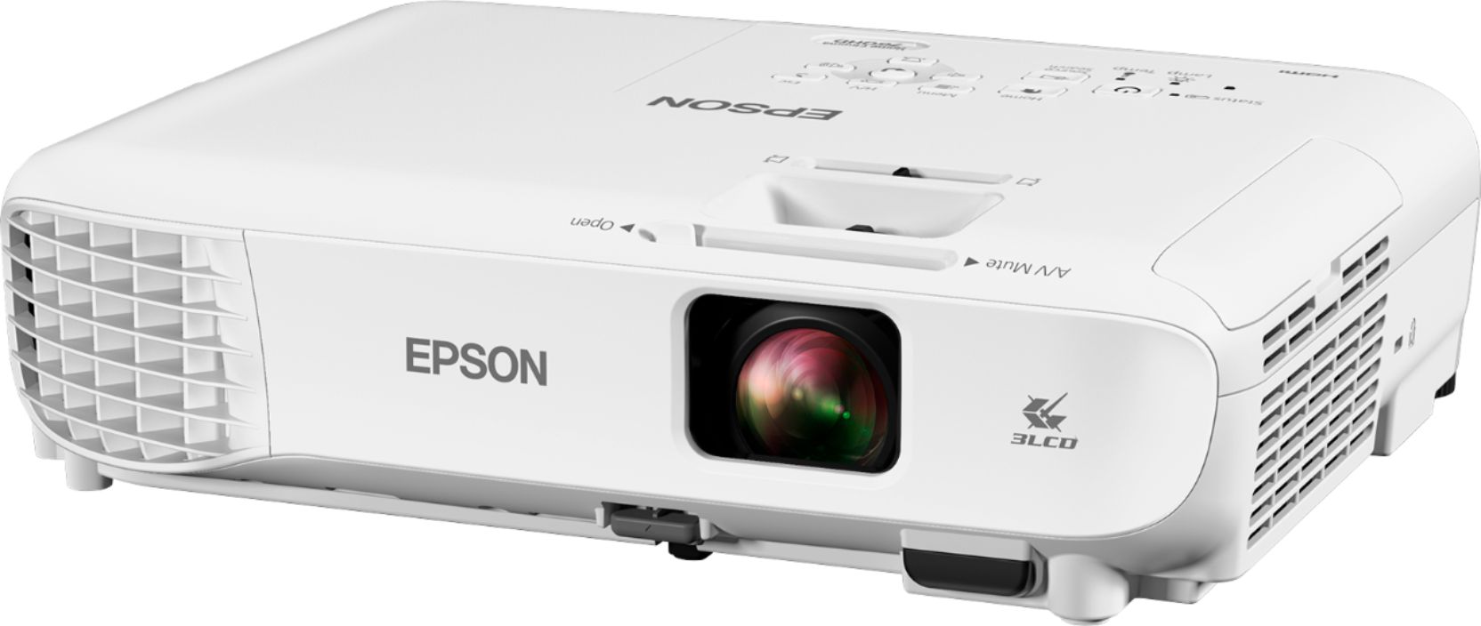 Left View: Epson - Home Cinema 760HD 720p 3LCD Projector - White