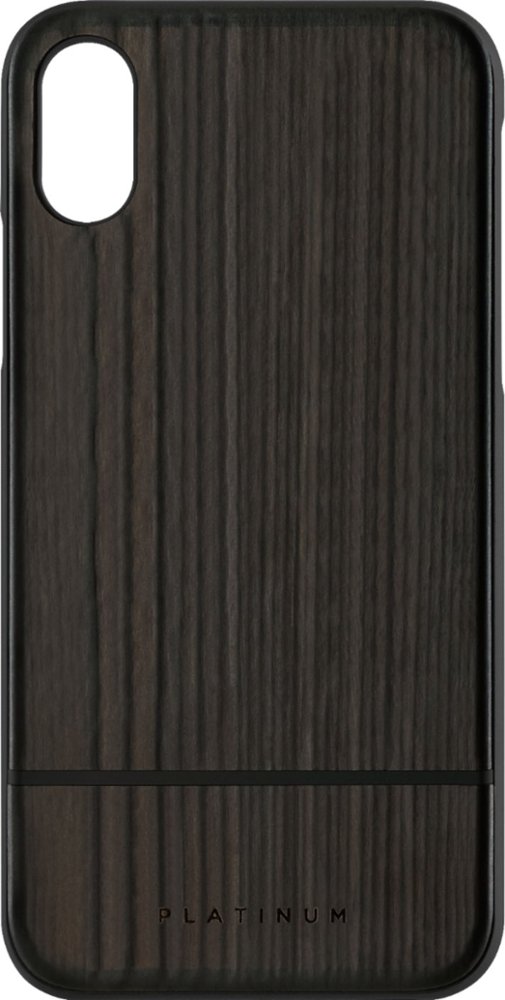 wood case for apple iphone x and xs - burnt wood