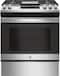 GE - 5.3 Cu. Ft. Slide-In Gas Range - Stainless Steel-Front_Standard