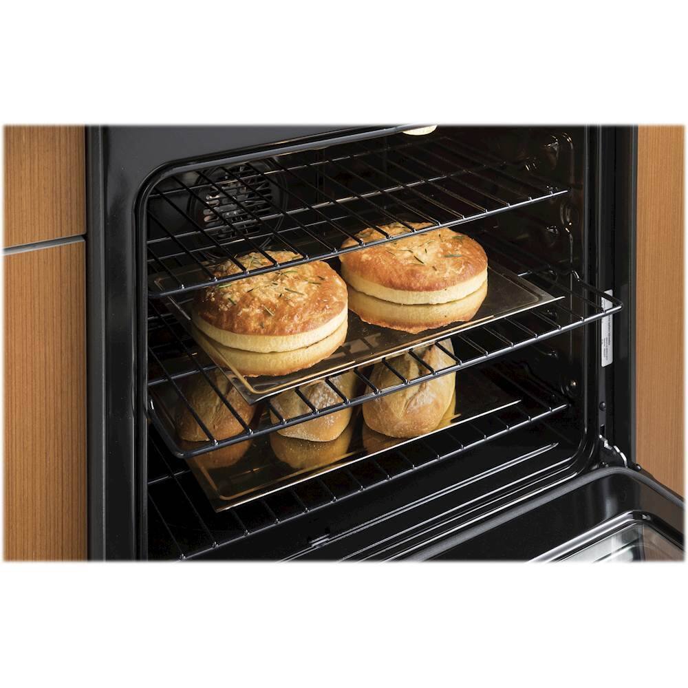 Alt View 18. GE - 5.3 Cu. Ft. Slide-In Electric Induction Convection Range - Stainless Steel.