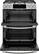 Alt View 11. GE - Profile Series 6.7 Cu. Ft. Slide-In Double Oven Gas Convection Range - Stainless Steel.