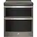 Front. GE - 6.6 Cu. Ft. Slide-In Double Oven Electric Convection Range.