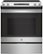 Front. GE - 5.3 Cu. Ft. Slide-In Electric Range - Stainless Steel.