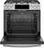 Alt View 12. GE - 5.6 Cu. Ft. Slide-In Gas Convection Range - Stainless Steel.