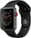 Angle Zoom. Apple Watch Series 3 (GPS + Cellular), 42mm Space Gray Aluminum Case with Black Sport Band - Space Gray Aluminum.
