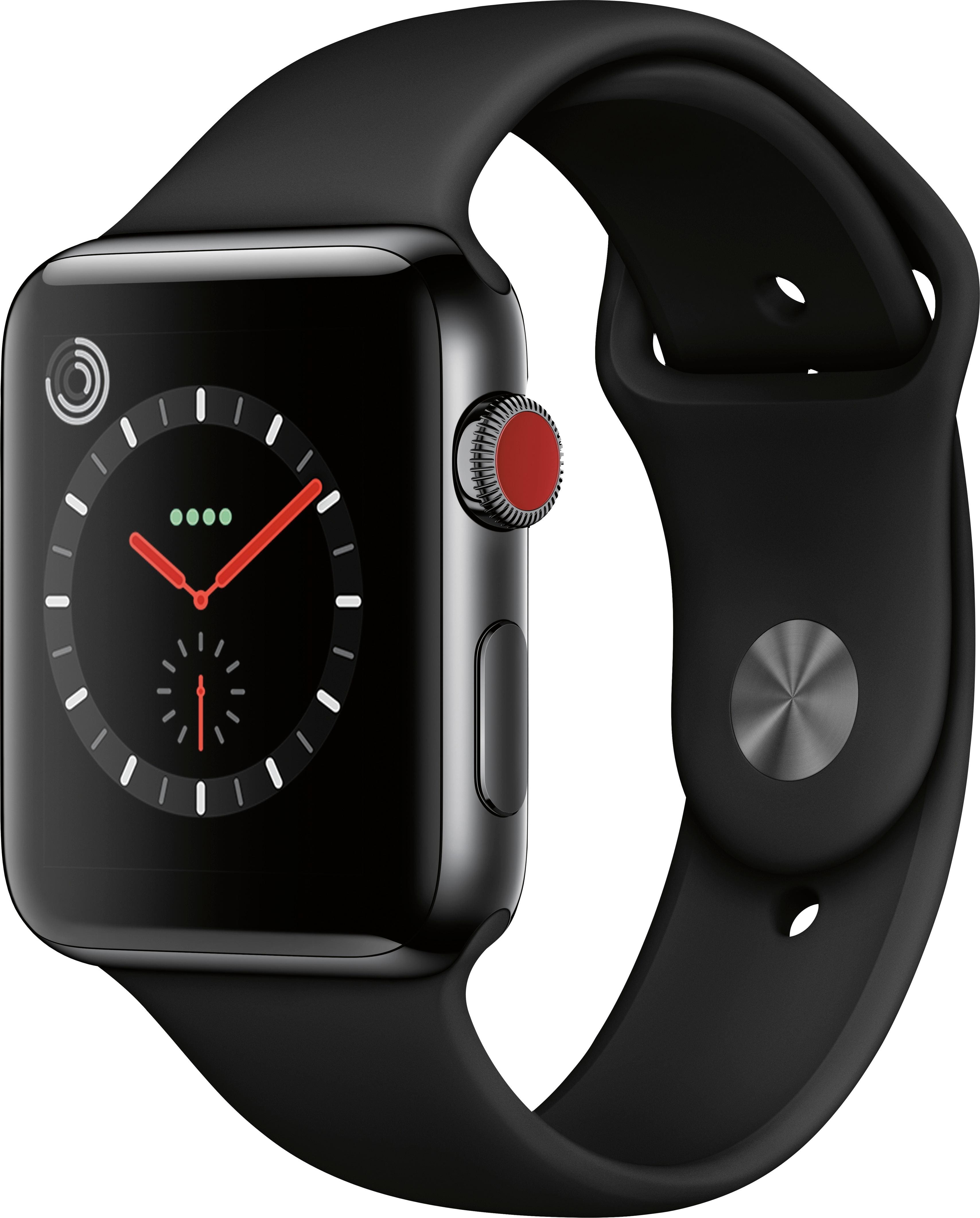 Apple Watch Series 3 (GPS + Cellular) 42mm Space Black ... - Best Buy