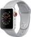 Angle. Apple - Apple Watch Series 3 (GPS + Cellular), 38mm Silver Aluminum Case with Fog Sport Band - Silver Aluminum.