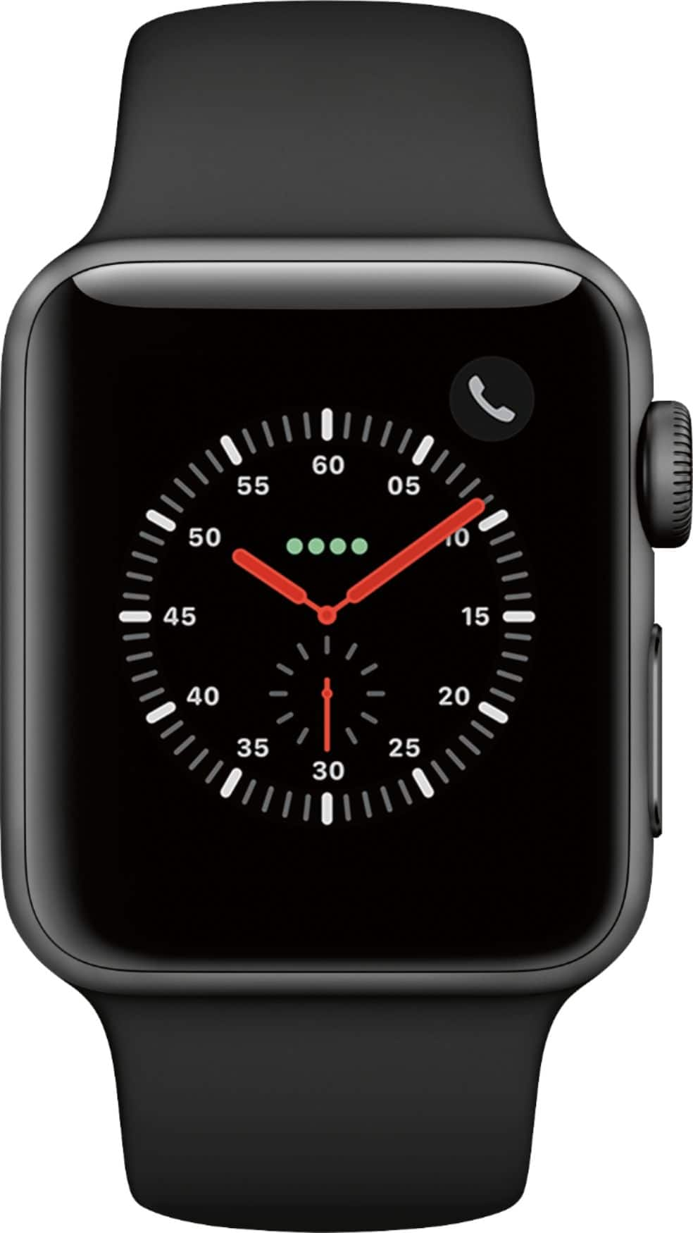 Best Buy Apple Watch Series 3 GPS Cellular 38mm Space Gray Aluminum Case with Black Sport Band Space Gray AT T 2017 MQJP2LL A