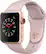 Angle. Apple - Apple Watch Series 3 (GPS + Cellular) 38mm Gold Aluminum Case with Pink Sand Sport Band - Gold Aluminum.