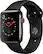 Angle. Apple - Apple Watch Series 3 (GPS + Cellular) 42mm Space Black Stainless Steel Case with Black Sport Band - Space Black Stainless Steel.
