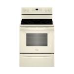 Whirlpool - 5.3 Cu. Ft. Self-Cleaning Freestanding Electric Range - Biscuit - Front_Standard