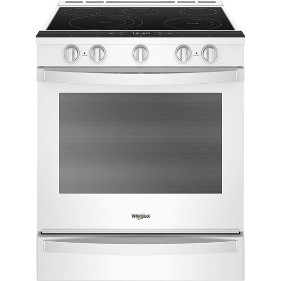 Whirlpool – 6.4 Cu. Ft. Self-Cleaning Slide-In Electric Convection Range – White