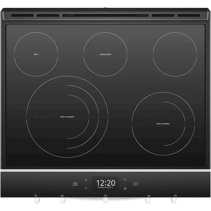 Alt View 13. Whirlpool - 6.4 Cu. Ft. Self-Cleaning Slide-In Electric Convection Range - White.