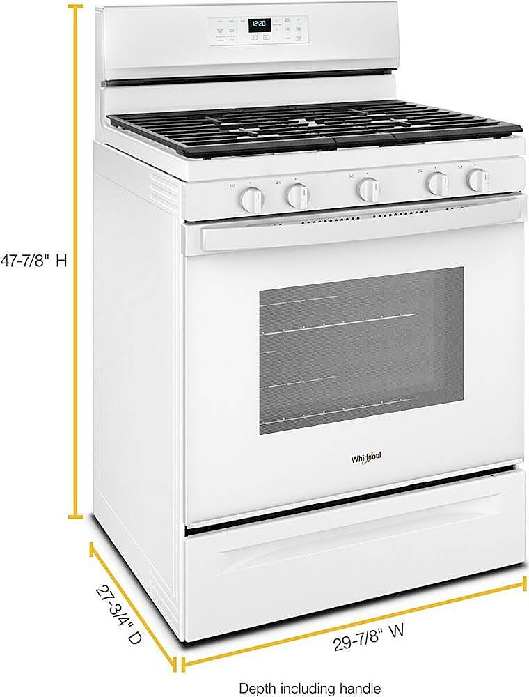 Alt View 17. Whirlpool - 5.0 Cu. Ft. Self-Cleaning Freestanding Gas Convection Range.