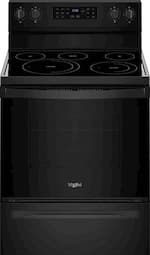 Whirlpool - 5.3 Cu. Ft. Self-Cleaning Freestanding Electric Convection Range - Black - Front_Standard