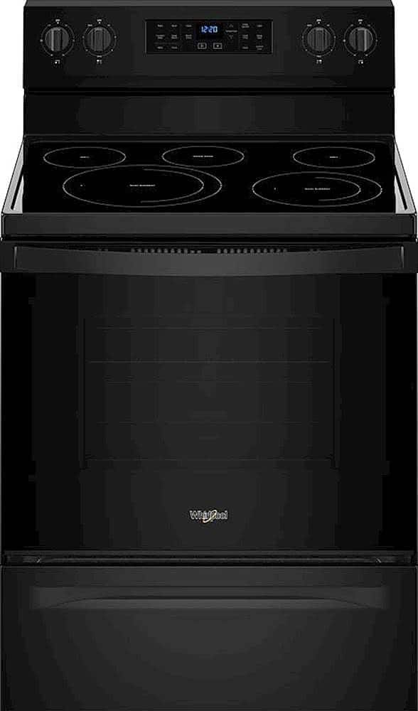 Front. Whirlpool - 5.3 Cu. Ft. Self-Cleaning Freestanding Electric Convection Range.