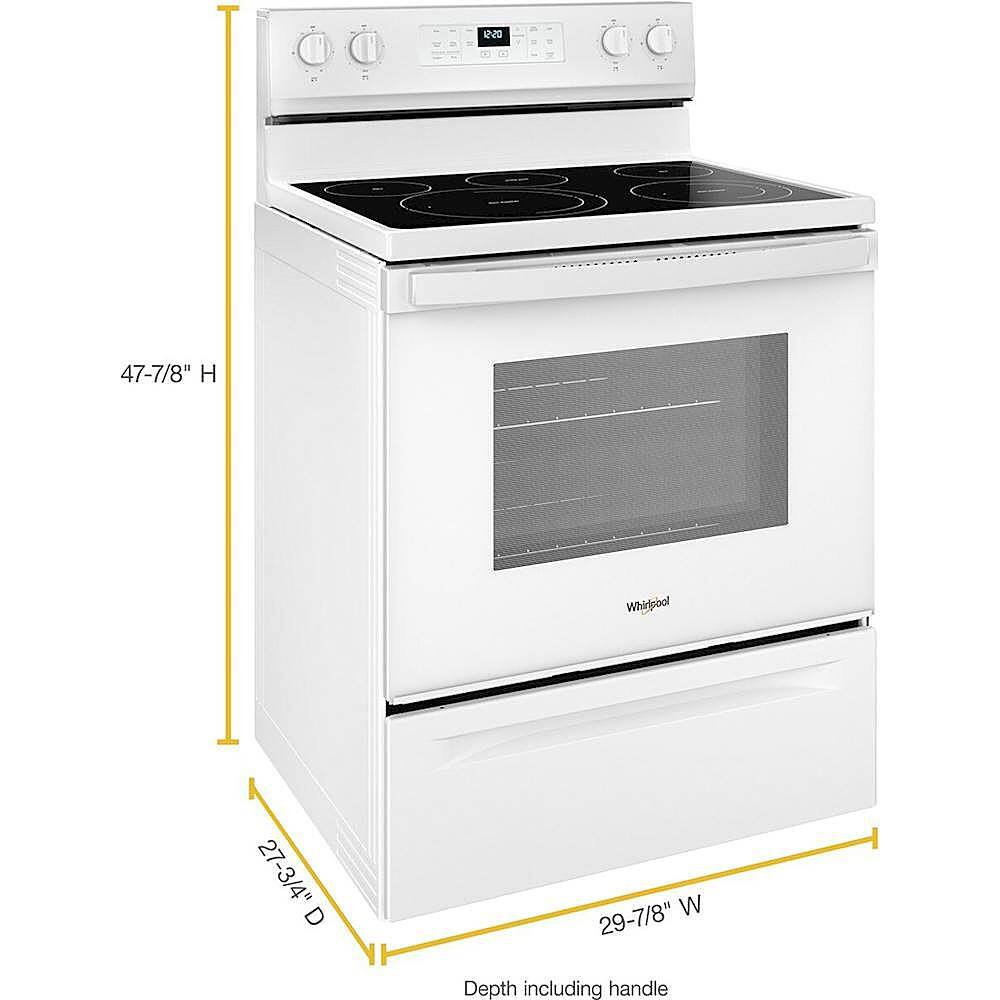 Alt View 13. Whirlpool - 5.3 Cu. Ft. Freestanding Electric Convection Range with Self-High Heat Cleaning Method.
