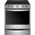 Whirlpool - 6.4 Cu. Ft. Slide-In Electric Convection Range with Self-Cleaning with Air Fry with Connection - Stainless Steel