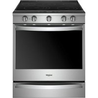 Whirlpool - 6.4 Cu. Ft. Slide-In Electric Convection Range with Self-Cleaning with Air Fry with Connection - Stainless steel - Front_Zoom