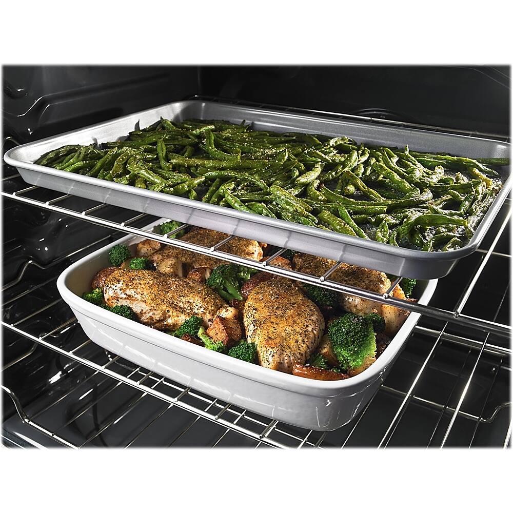 Alt View 14. Whirlpool - 6.4 Cu. Ft. Slide-In Electric Convection Range with Self-Cleaning with Air Fry with Connection - Fingerprint Resistant Stainless Steel.