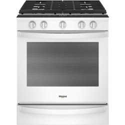 Whirlpool - 5.8 Cu. Ft. Slide-In Gas Convection Range with Self-Cleaning with Air Fry with Connection - White - Front_Zoom