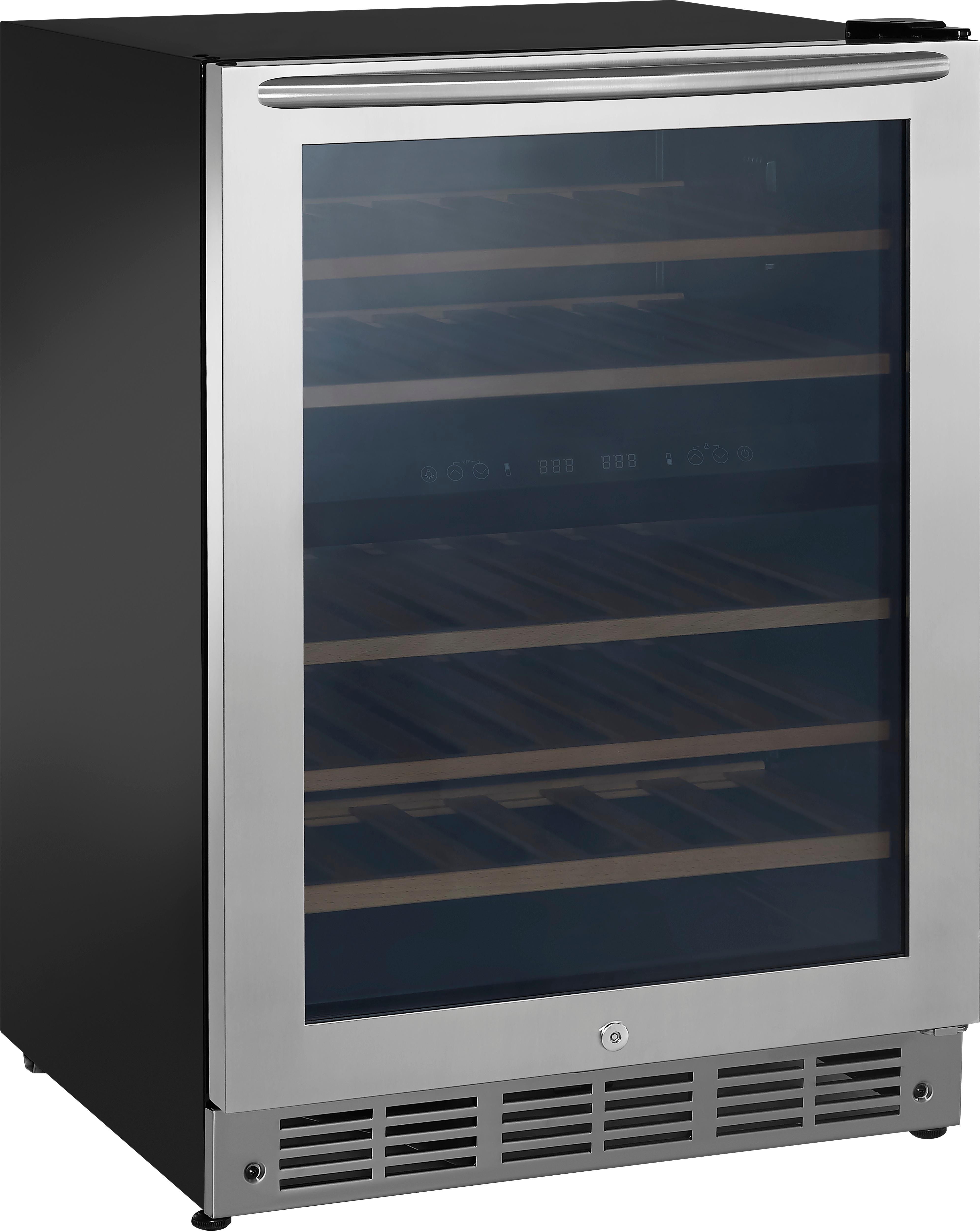 Angle View: Thermador - Freedom Collection 72-Bottle Built-In Wine Cooler - Custom Panel Ready