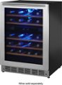 Front Zoom. Insignia™ - 44-Bottle Built-In Wine Refrigerator - Stainless steel.