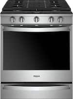 Whirlpool - 5.8 Cu. Ft. Self-Cleaning Slide-In Gas Convection Range - Stainless steel - Front_Standard