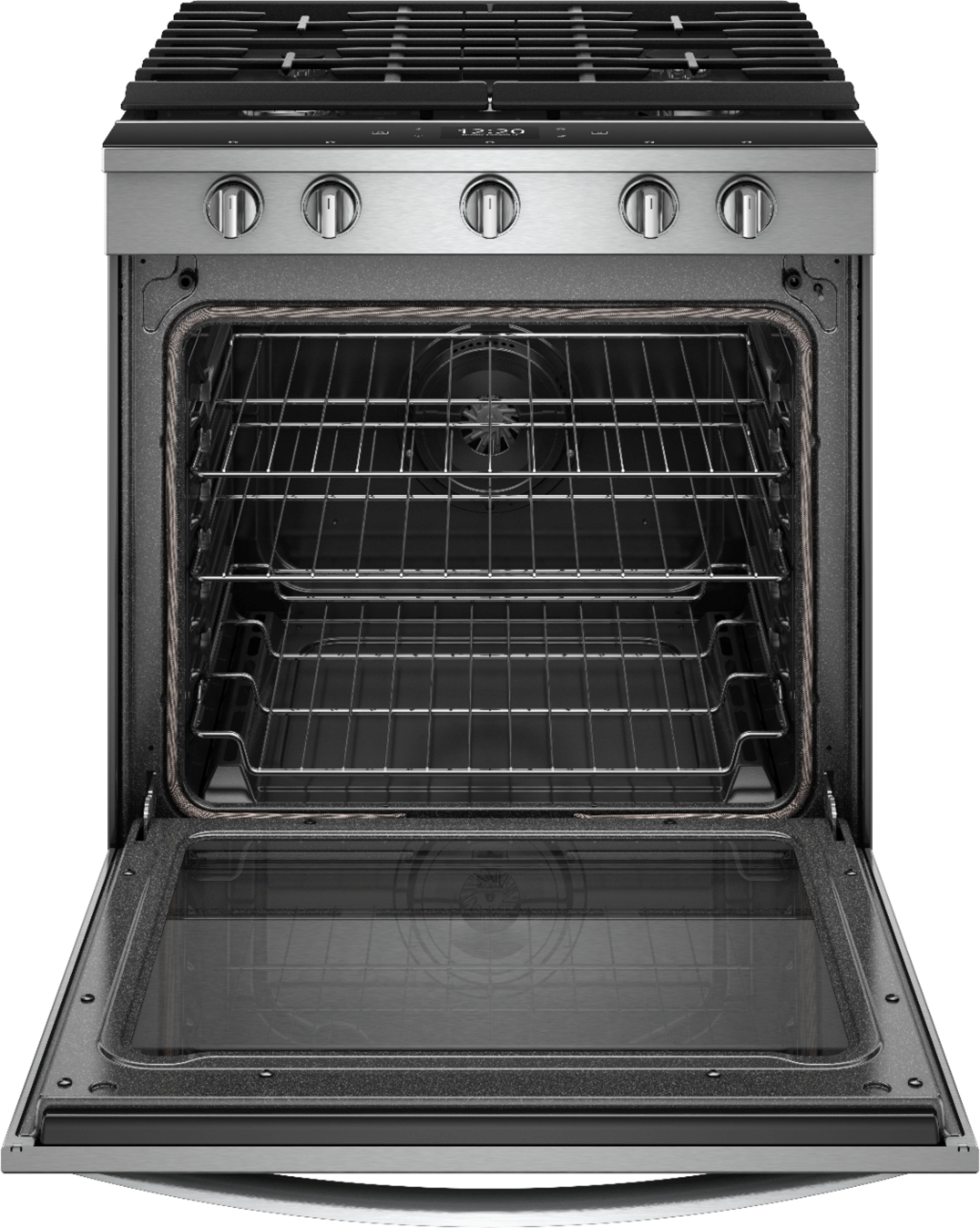 Alt View 12. Whirlpool - 5.8 Cu. Ft. Slide-In Gas Convection Range with Self-Cleaning with Air Fry with Connection - Fingerprint Resistant Stainless Steel.