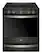 Front. Whirlpool - 6.4 Cu. Ft. Slide-In Electric Convection Range with Self-Cleaning with Air Fry with Connection - Black Stainless Steel.