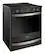 Left. Whirlpool - 6.4 Cu. Ft. Slide-In Electric Convection Range with Self-Cleaning with Air Fry with Connection - Black Stainless Steel.